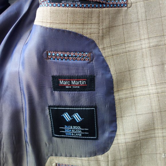 Marc Martin New York Silk and Wool Sport Blazer Size 38R - Picture 4 of 8